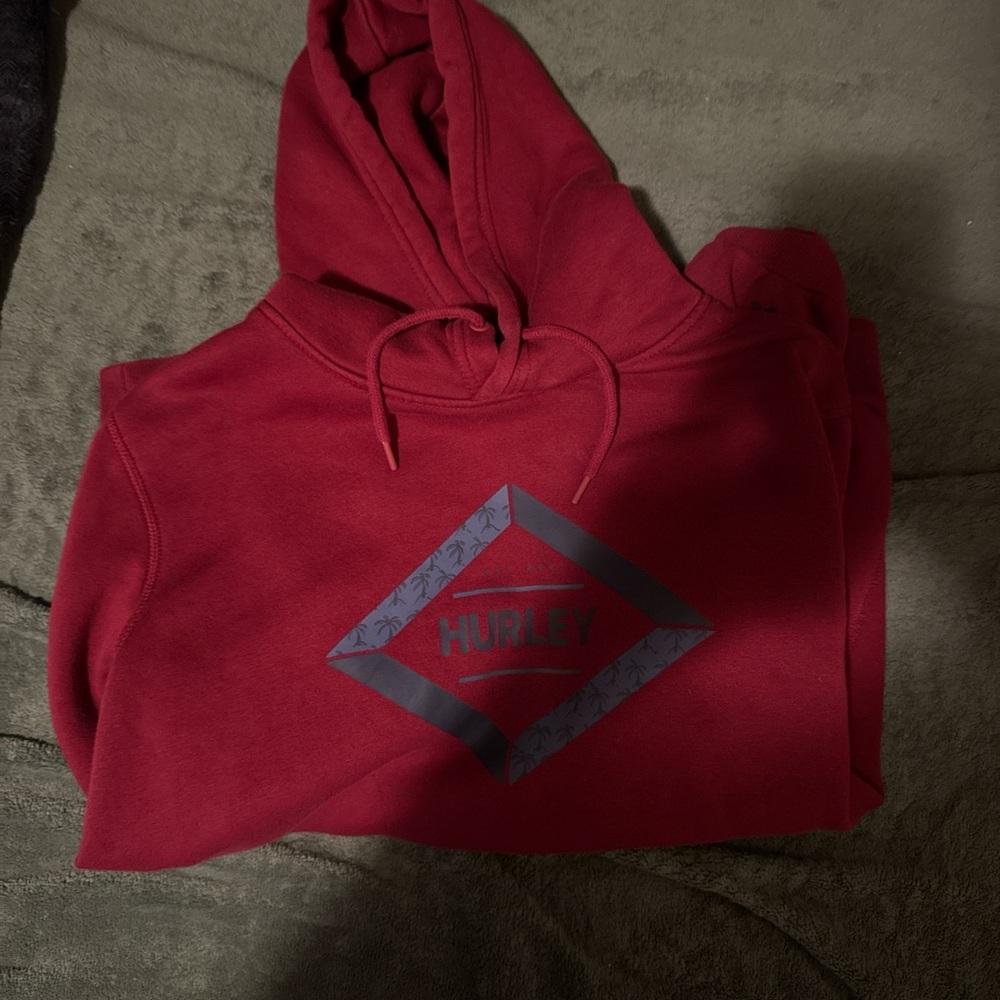 Hurley Red Geometric Crew Neck Sweater